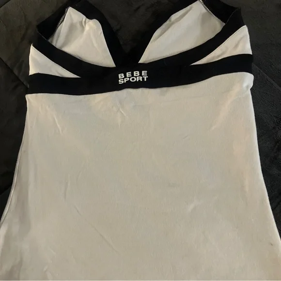Bebe sport Xs white tank halter - Picture 2 of 3